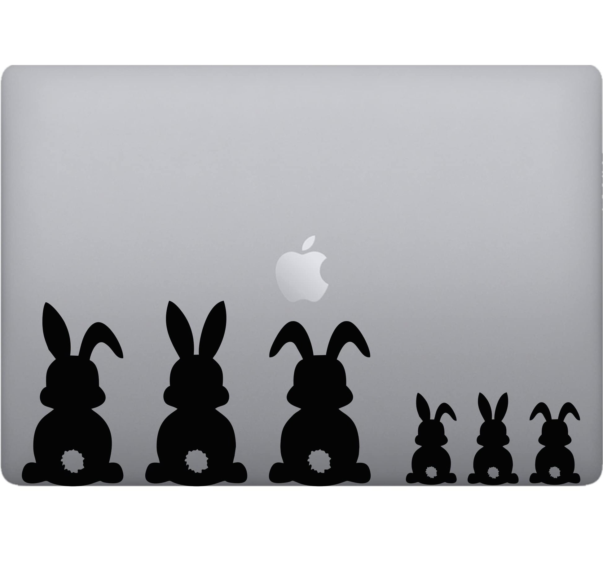 Adesivo CONIGLI-RABBITS decalcomania vinile tablet computer , macbook , decalcomania arte mela -Vinile colore a scelta COD.P00054 a €10.99 solo da DualColorStampe