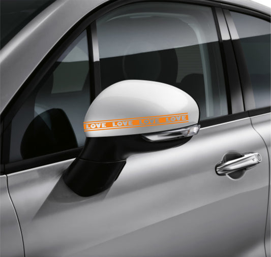 DualColorStampe Adesivi per Specchietti Retrovisori universali Car Stripes Strisce Design LOVE Confezione da 6 unità per Auto accessori auto stickers COD.0236 a €9.90 solo da DualColorStampe