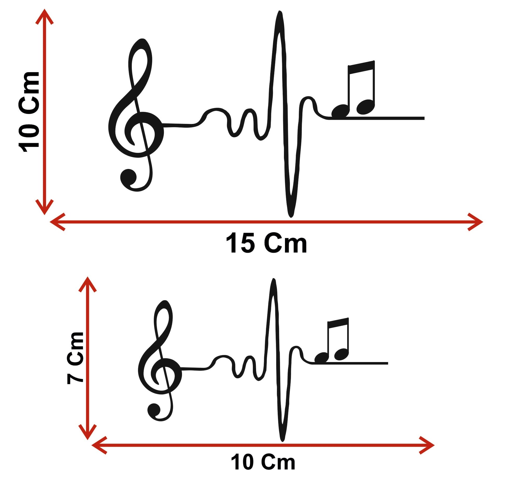 DualColorStampe Adesivi per chitarra classica elettrica acustica basso chiave di violino stickers (kit da 2 pezzi) decalcomania per chitarra - X0006 a €13.99 solo da DualColorStampe