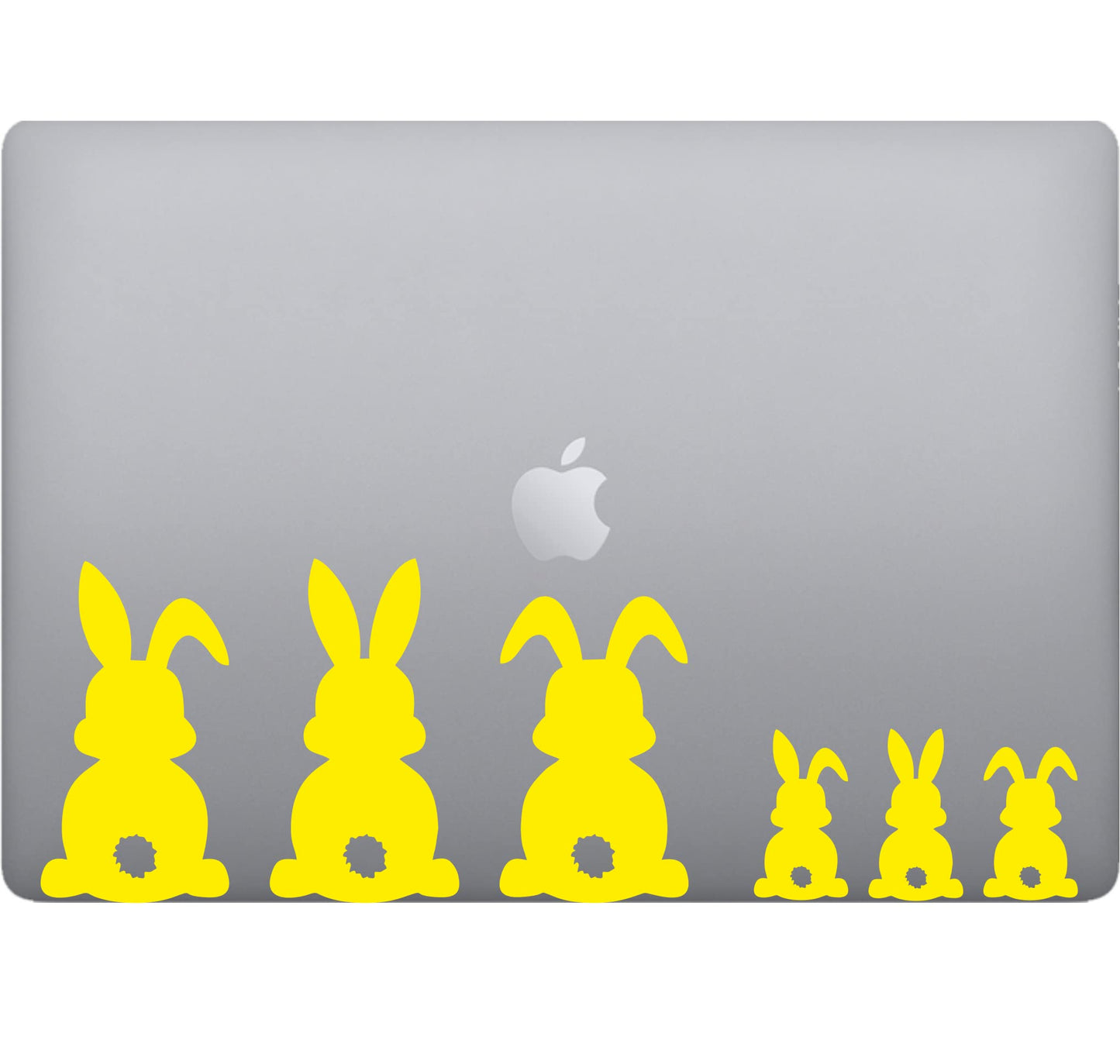 Adesivo CONIGLI-RABBITS decalcomania vinile tablet computer , macbook , decalcomania arte mela -Vinile colore a scelta COD.P00054 a €10.99 solo da DualColorStampe