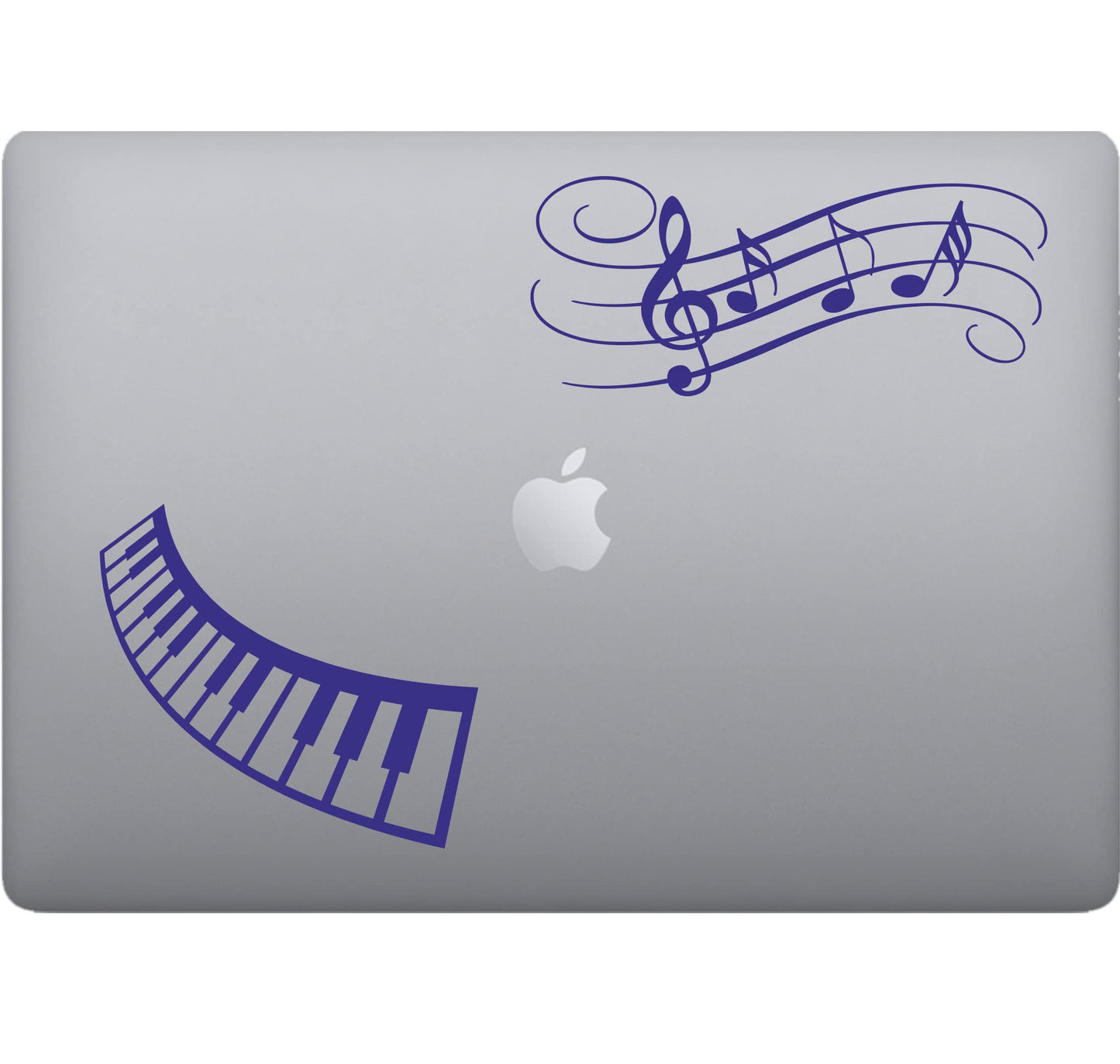 Adesivo PIANOFORTE SPARTITO decalcomania vinile tablet computer , macbook , decalcomania arte mela -Vinile colore a scelta COD.P0062 a €10.99 solo da DualColorStampe