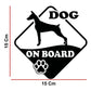 DualColorStampe Adesivo Cane a Bordo Dog on Board DOBERMANN Decal Decalcomania Vinile Laptop Auto Moto Casco Camper Moto Biker COD.0319 a €10.99 solo da DualColorStampe