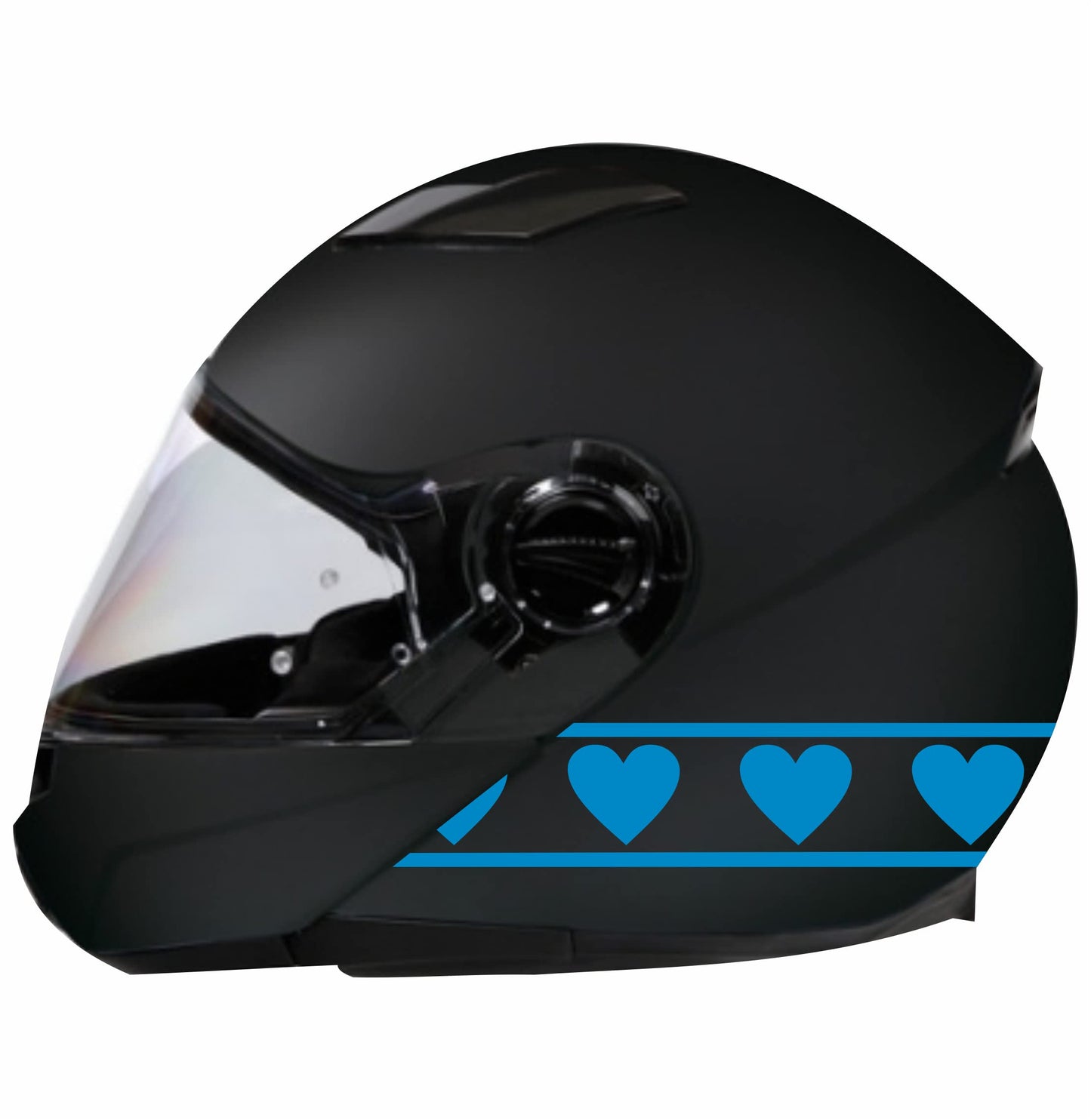 DualColorStampe Adesivi per casco cuori moto motorino Helmet universale Stripes Strisce Design sportivo stickers COD.C0048 a €12.99 solo da DualColorStampe