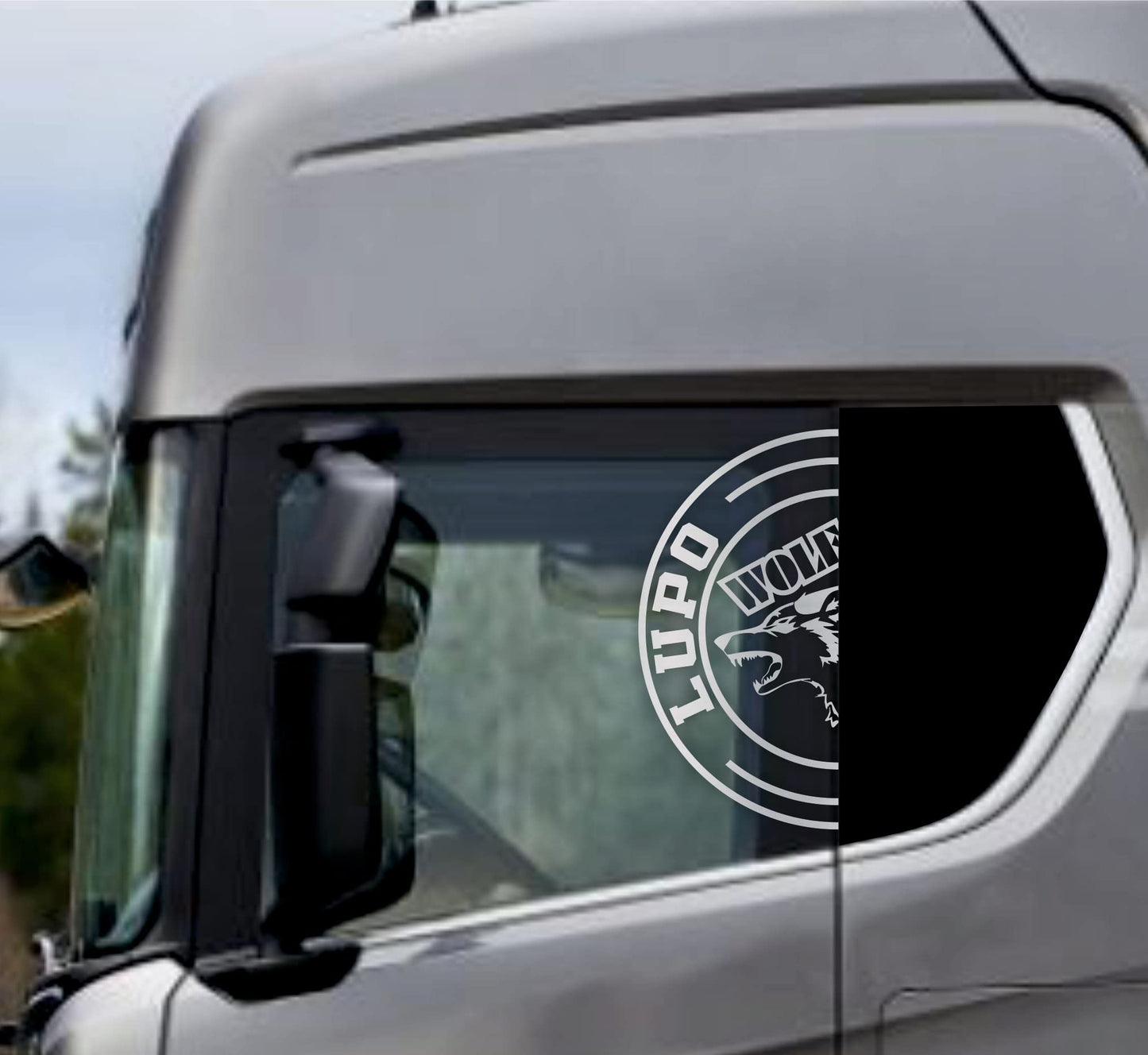 DualColorStampe Adesivi Compatibili con Scania Daf Iveco Man Camion accessori camion stickers camion finestrino LUPO COD.0303 a €19.99 solo da DualColorStampe