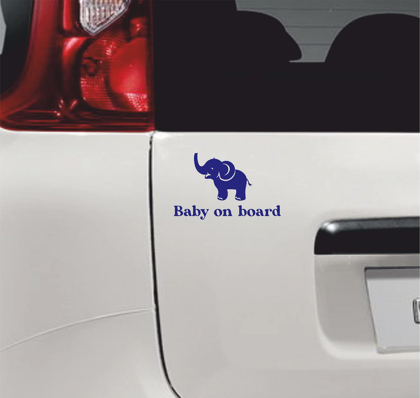 Adesivi elefante Baby On Board Bimbo a Bordo auto moto stickers - vinile colore a scelta COD.0034 a €9.99 solo da DualColorStampe