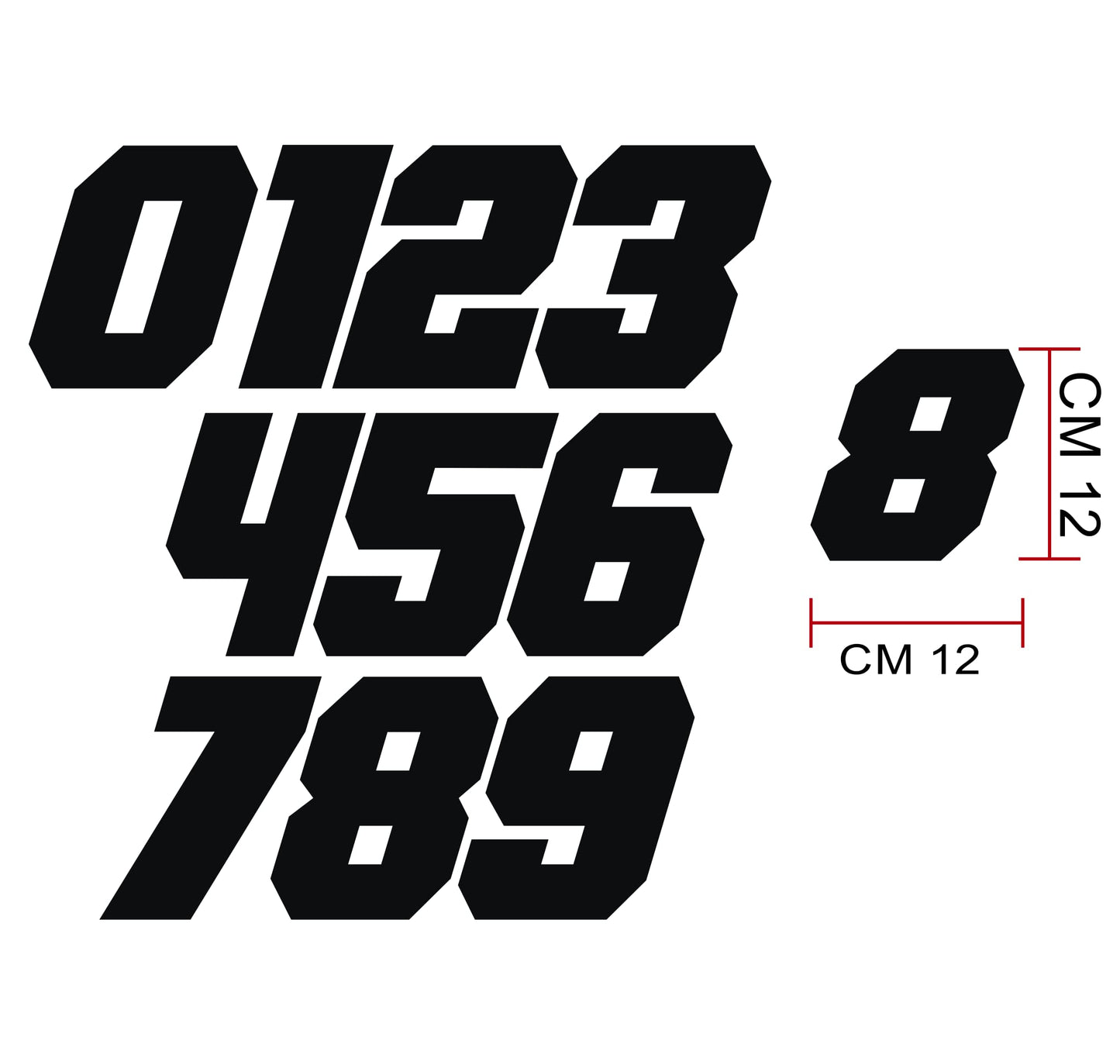 DualColorStampe Adesivi Numeri Moto Motocross armadietto palestra spogliatoio camera hotel casco moto cassetta della posta stickers COD.0245 a €9.99 solo da DualColorStampe