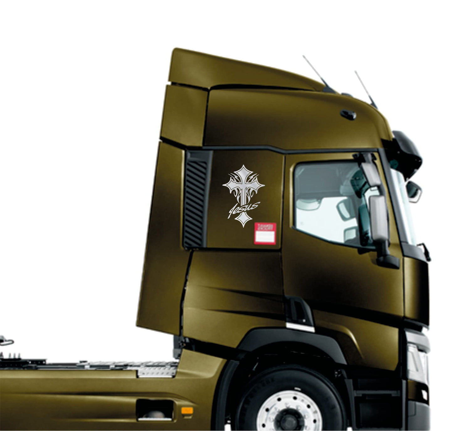 DualColorStampe Adesivi Compatibili con Scania Daf Iveco Man Camion accessori camion stickers camion finestrino Jesus CROCE COD.0309 a €19.99 solo da DualColorStampe