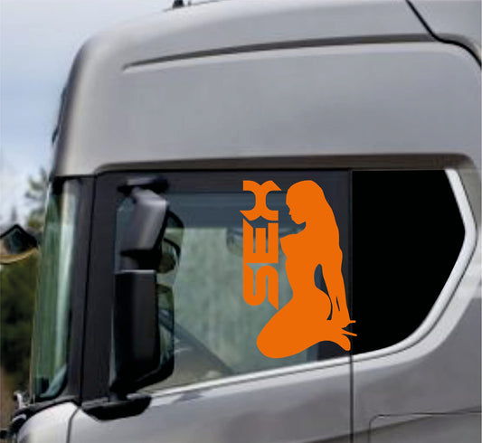 DualColorStampe Adesivi Compatibili con Scania Daf Iveco Man Camion accessori camion stickers camion finestrino SEX DONNA CAMION COD.0340 a €19.99 solo da DualColorStampe