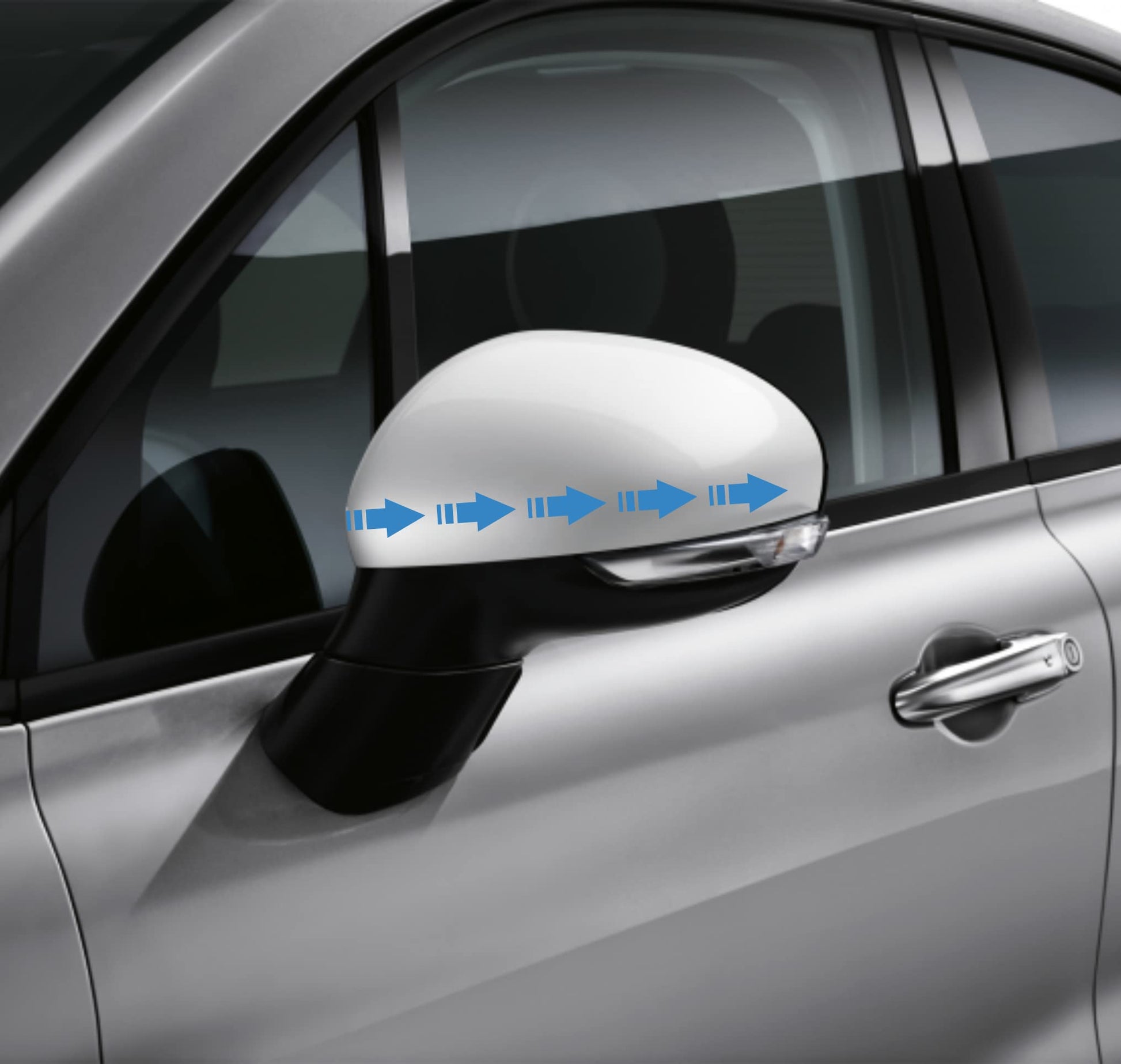 DualColorPrints Aufkleber für Universal-Rückspiegel Car Stripes ARROWS  Design Packung mit 6 Einheiten für Autos Autozubehör Aufkleber COD.0237