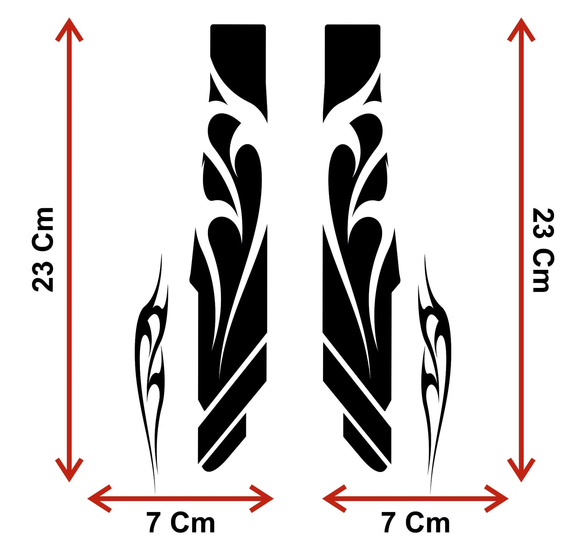 DualColor Prints Bike Fork Stickers MTB Mountain Bike Stickers Bicycle  Accessories Tribal Decals B0037