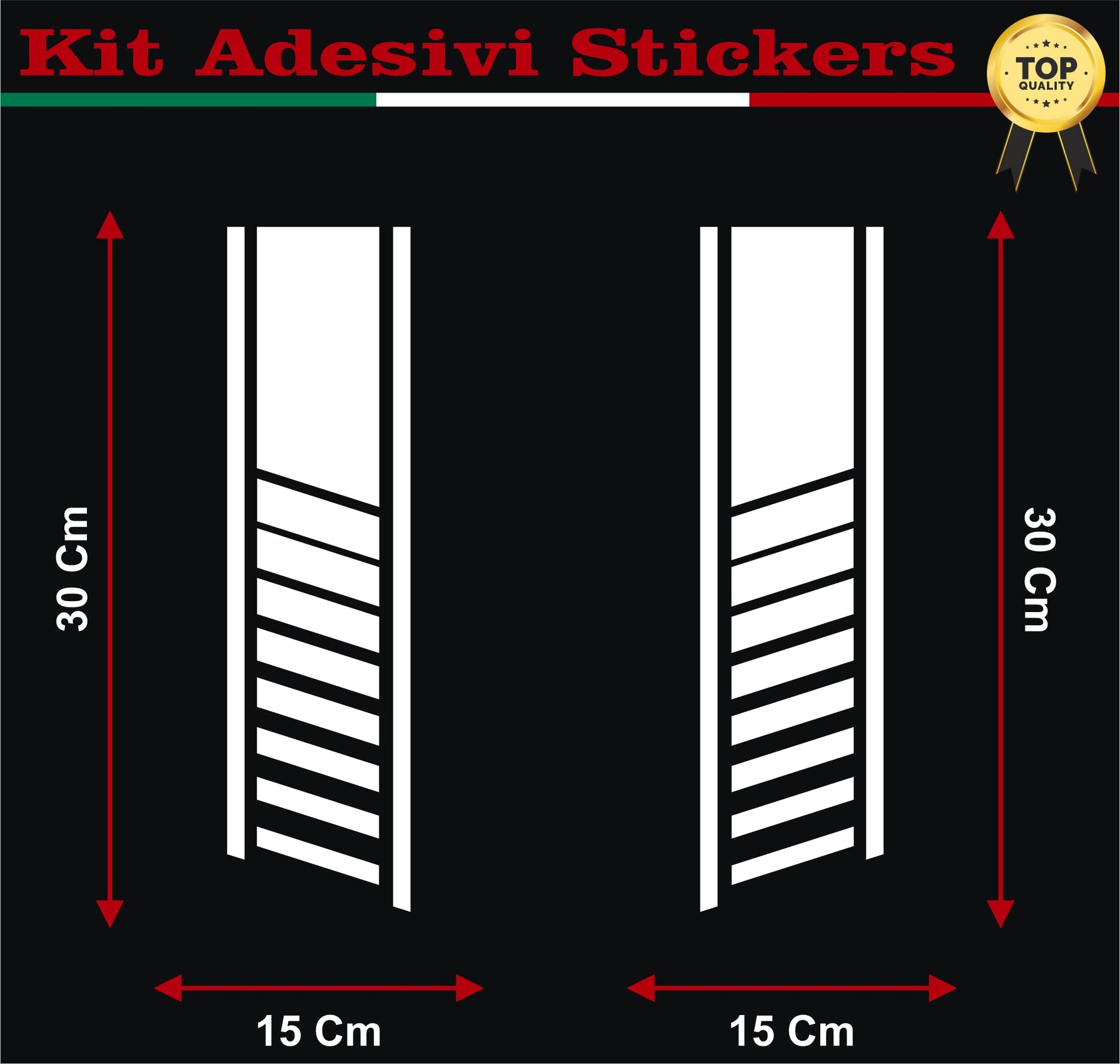 Fasce Adesive Auto Adesivi cofano Strisce UNIVERSALI ,adesivi per decorazione del cofano dell'auto, adesivi per striscea auto tuning 0276 a €14.99 solo da DualColorStampe