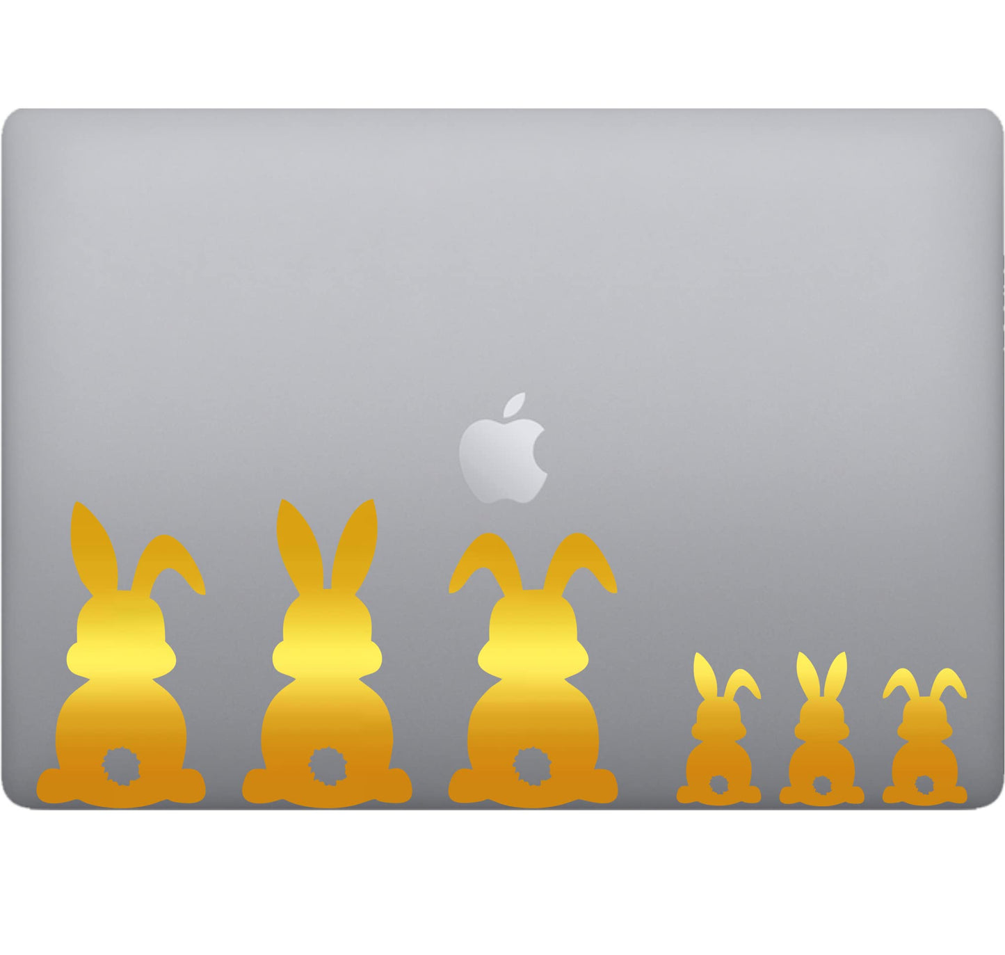 Adesivo CONIGLI-RABBITS decalcomania vinile tablet computer , macbook , decalcomania arte mela -Vinile colore a scelta COD.P00054 a €10.99 solo da DualColorStampe