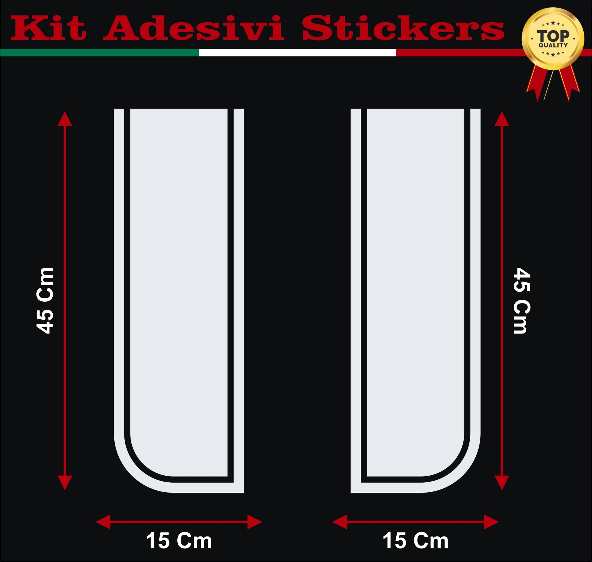 DualColorStampe Fasce Adesive Auto Adesivi cofano Strisce UNIVERSALI , adesivo stella cofano auto, adesivi per strisce auto tuning 0280 a €14.99 solo da DualColorStampe