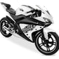 DualColorStampe Adesivi Compatibili con Yamaha YZF-R125 R125 (DX-SX) Carena moto decal stickers Design Stelle scacchiera M0126 a €18.99 solo da DualColorStampe