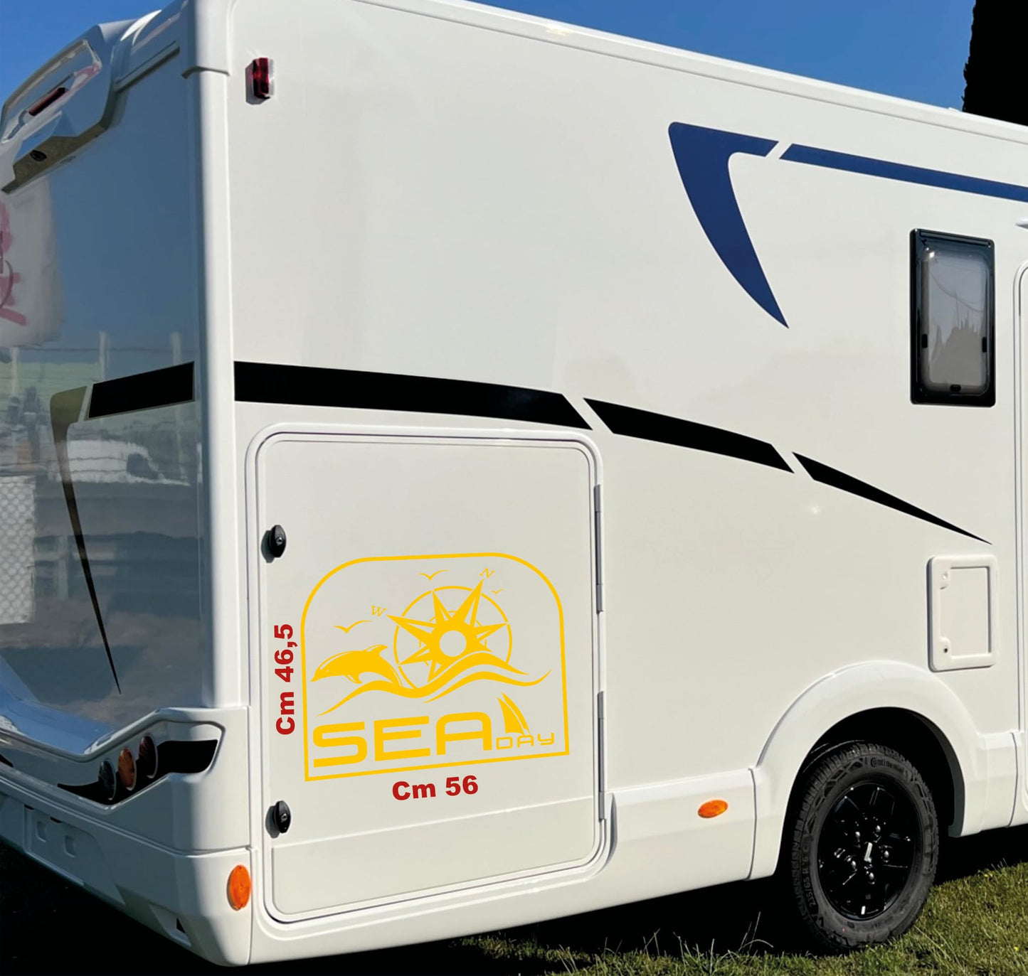 DualColorStampe Adesivi per Camper Compatibili con Adria Arca Bürstner Carthago Chausson Elnagh Mclouis Caravan Motorhome roulotte SEA DAY COD. 0341 a €24.99 solo da DualColorStampe