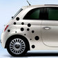 DualColorStampe Adesivi Compatibili con Fiat 500 stickers universali tuning palline pois decal adesivi auto fiancata laterale COD.0216 a €11.99 solo da DualColorStampe