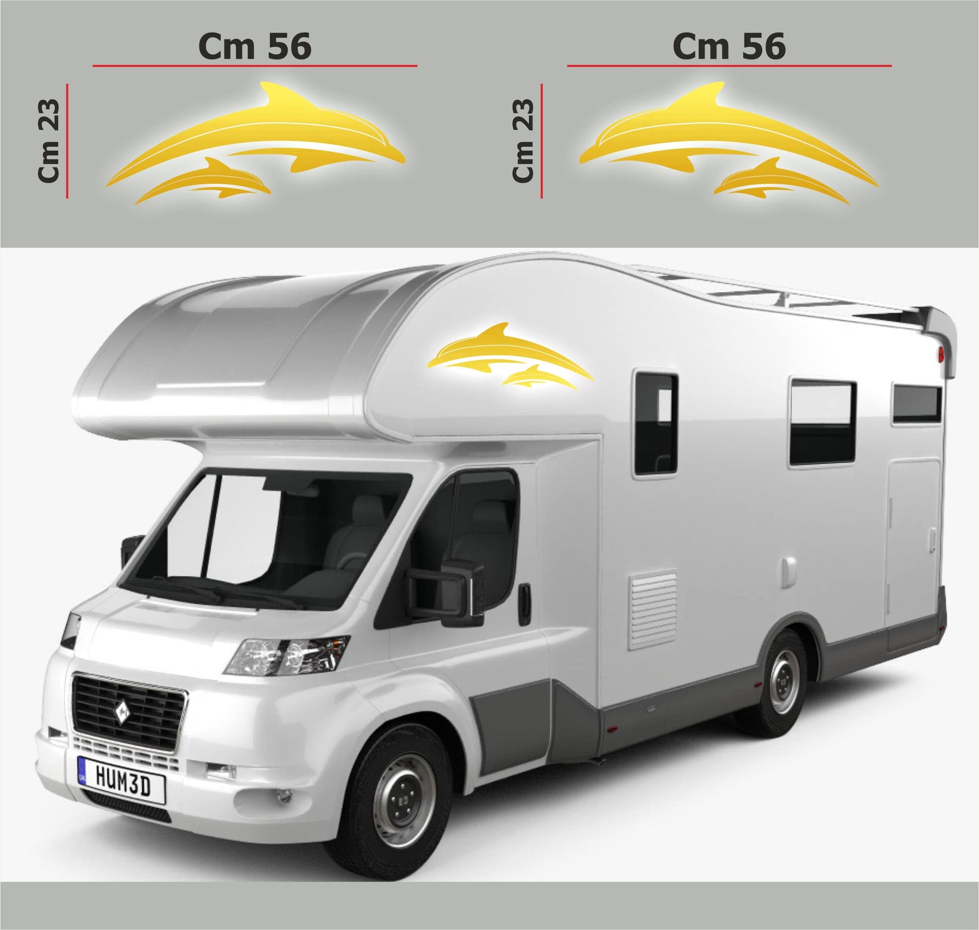 DualColorStampe Adesivi per Camper Compatibili con Adria Arca Bürstner  Carthago Chausson Elnagh Mclouis Caravan Motorhome roulotte COD.0208