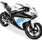 DualColorStampe Adesivi Compatibili con Yamaha YZF-R125 R125 (DX-SX) Carena moto decal stickers Design Stelle scacchiera M0126 a €18.99 solo da DualColorStampe