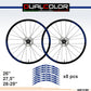 DualColorStampe Adesivi Compatibili con CUBE Cerchi Bici 26'' - 27,5'' - 28-29'' Pollici Ruota Bici MTB Bike Stickers Cerchi MTB B0062 a €15.99 solo da DualColorStampe