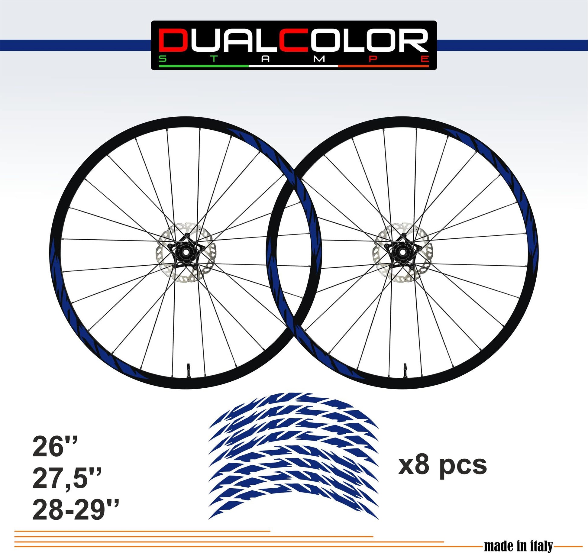 DualColorStampe Adesivi Compatibili con CUBE Cerchi Bici 26'' - 27,5'' - 28-29'' Pollici Ruota Bici MTB Bike Stickers Cerchi MTB B0062 a €15.99 solo da DualColorStampe