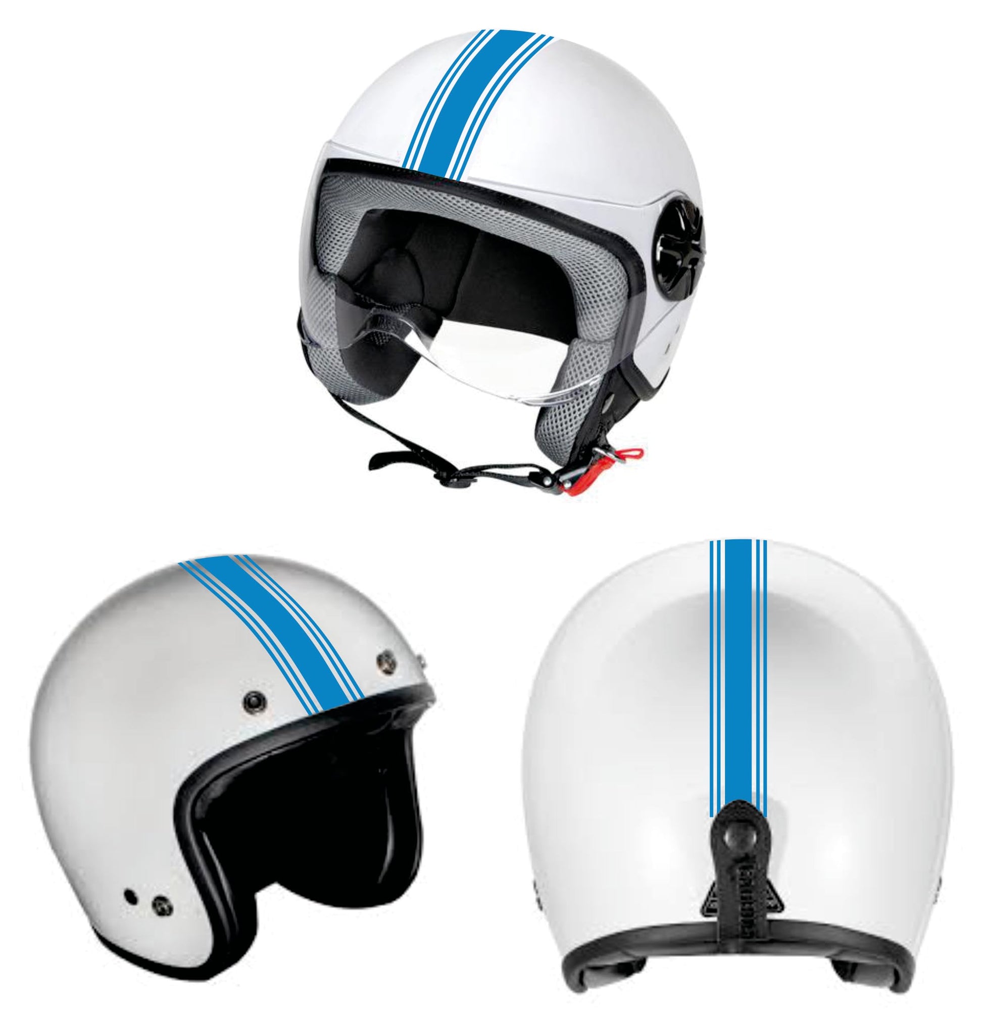 DualColorStampe Adesivi per casco moto motorino Helmet universale Stripes Strisce Design sportivo stickers STRISCIA adesiva C0064 a €12.99 solo da DualColorStampe