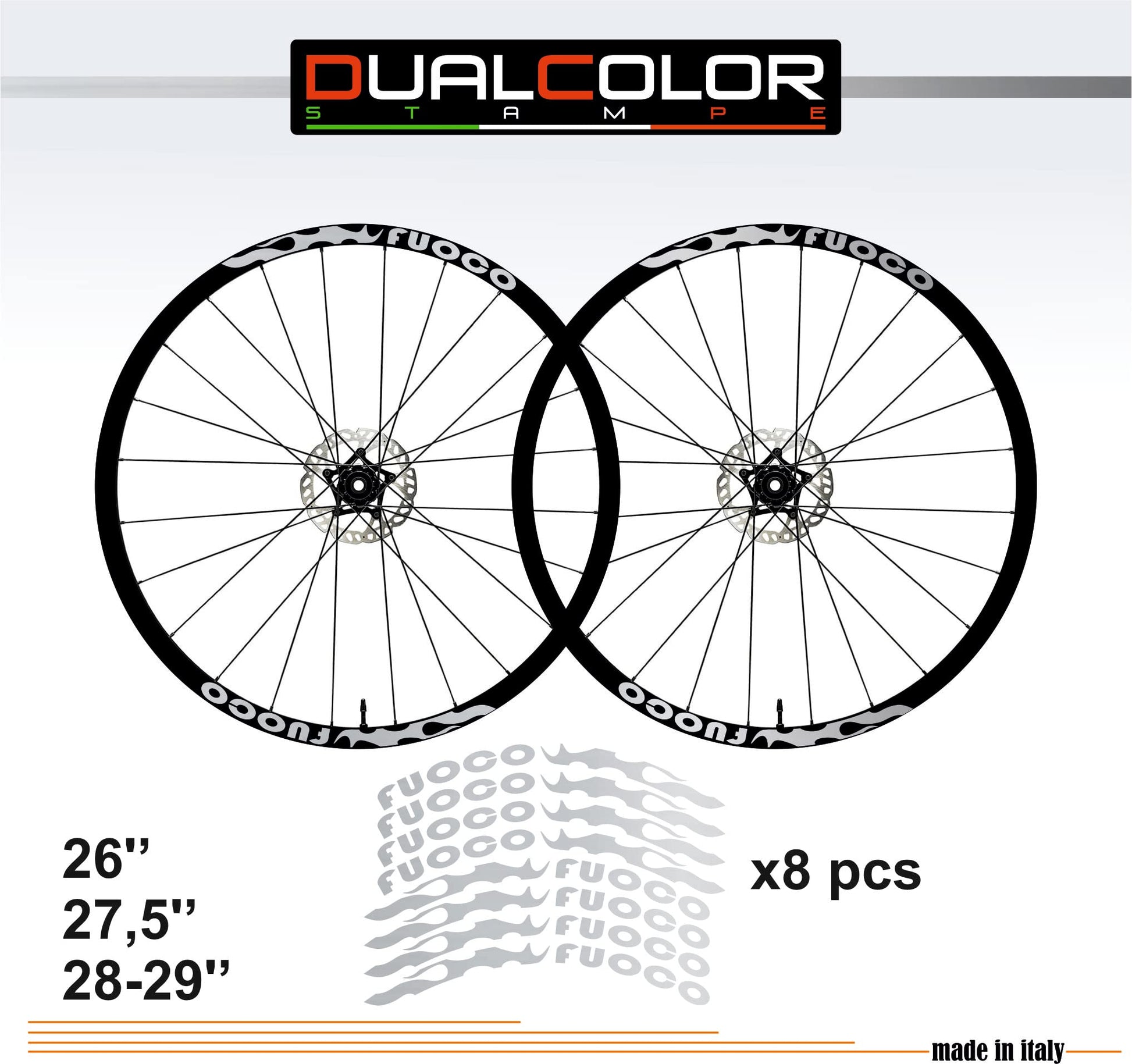 DualColorStampe Adesivi Cerchi Bici 26'' - 27,5'' - 28-29'' Pollici Ruota Bici MTB Bike Stickers Cerchi MTB B0057 a €10.00 solo da DualColorStampe