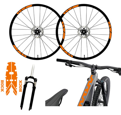 Set completo Adesivi Cerchi Bici MTB 26'' - 27,5'' - 28-29'' Pollici, adesivi forcella MTB, adesivi telaio MTB pois B0069 a €45.00 solo da DualColorStampe