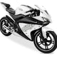 DualColorStampe Adesivi Compatibili con Yamaha YZF-R125 R125 (DX-SX) Carena moto decal stickers Design Stelle scacchiera M0126 a €18.99 solo da DualColorStampe