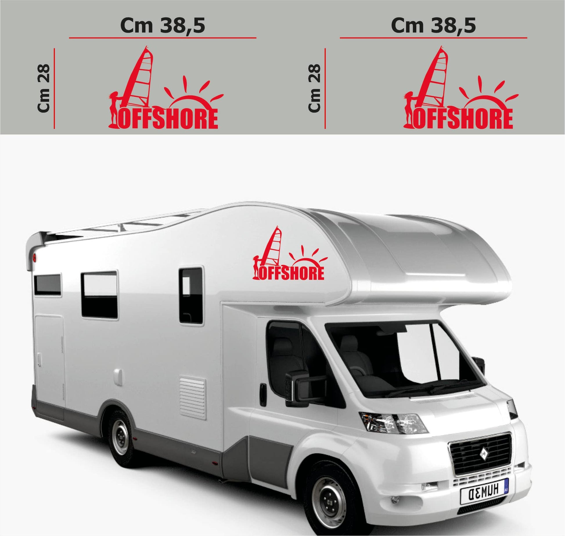 DualColorStampe Adesivi per Camper Compatibili con Adria Arca Bürstner Carthago Chausson Elnagh Mclouis Caravan Motorhome roulotte OFF SHORE COD.0326 a €24.99 solo da DualColorStampe