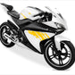 DualColorStampe Adesivi Compatibili con Yamaha YZF-R125 R125 (DX-SX) Carena moto decal stickers Design graffio M0127 a €18.99 solo da DualColorStampe