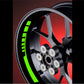 DualColorStampe Adesivi interno cerchi moto 17 POLLICI Compatibili con Ducati Suzuki Kawasaki Triumph cerchioni gomme strisce COD.D0065 a €11.99 solo da DualColorStampe