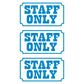 DualColorStampe 3x Adesivi segnalazione Staff Porta Adesivo decalcomania in vinile autoadesivo C.0259 a €5.99 solo da DualColorStampe