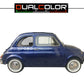 DualColorStampe Adesivi Compatibili con Fiat 500L (ANNO 1972) stickers LIMITED EDITION Scacchiera tuning decal adesivi auto fiancata laterale COD.0358