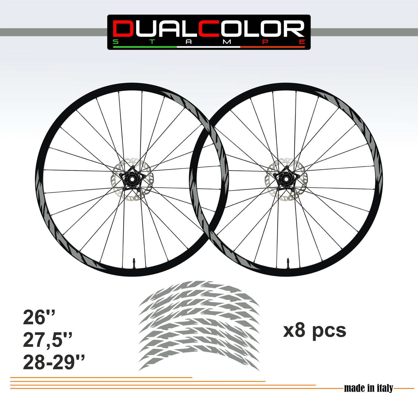 DualColorStampe Adesivi Compatibili con CUBE Cerchi Bici 26'' - 27,5'' - 28-29'' Pollici Ruota Bici MTB Bike Stickers Cerchi MTB B0062 a €15.99 solo da DualColorStampe