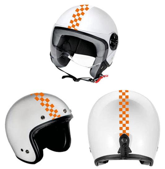DualColorStampe Adesivi per casco moto motorino Helmet universale Stripes Strisce Design sportivo stickers SCACCHI C0063 a €12.99 solo da DualColorStampe