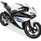 DualColorStampe Adesivi Compatibili con Yamaha YZF-R125 R125 (DX-SX) Carena moto decal stickers Design sportivo M0120 a €19.99 solo da DualColorStampe