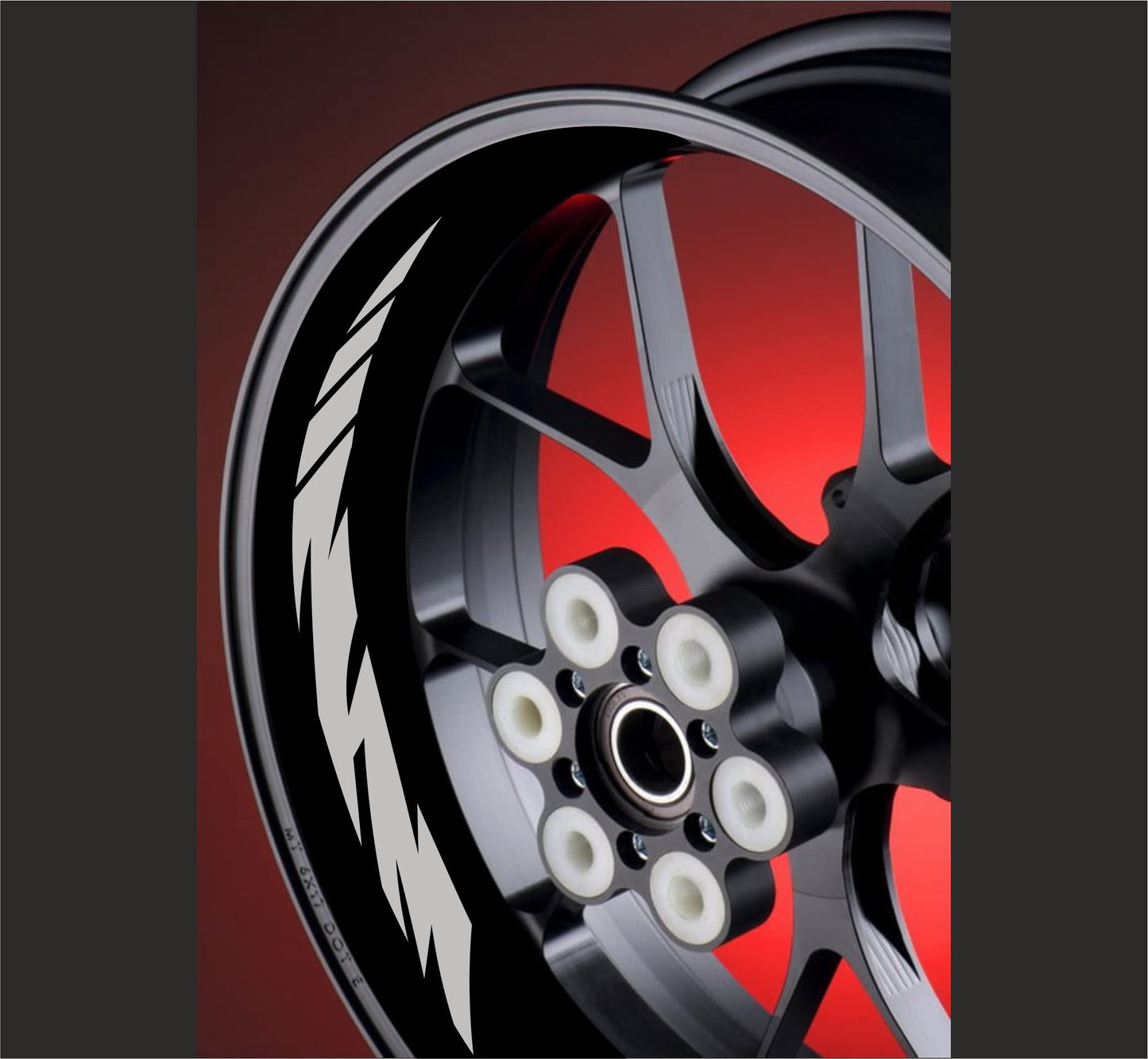 DualColorStampe Adesivi interno cerchi moto 17 POLLICI Compatibili con Ducati Suzuki Kawasaki Honda Triumph cerchi cerchioni gomme strisce COD.D0032 a €9.99 solo da DualColorStampe