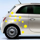 DualColorStampe Adesivi Compatibili con Fiat 500 stickers universali tuning palline pois decal adesivi auto fiancata laterale COD.0216 a €11.99 solo da DualColorStampe