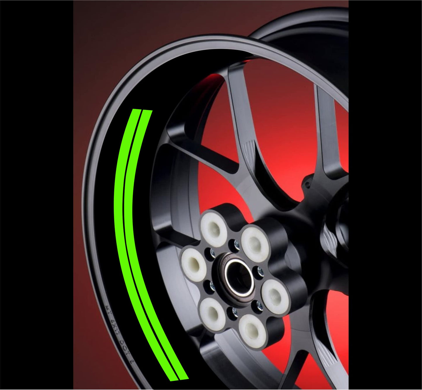 DualColorStampe Adesivi interno cerchi moto 17 POLLICI Compatibili con Ducati Suzuki Kawasaki Triumph cerchioni gomme strisce COD.D0067 a €11.99 solo da DualColorStampe