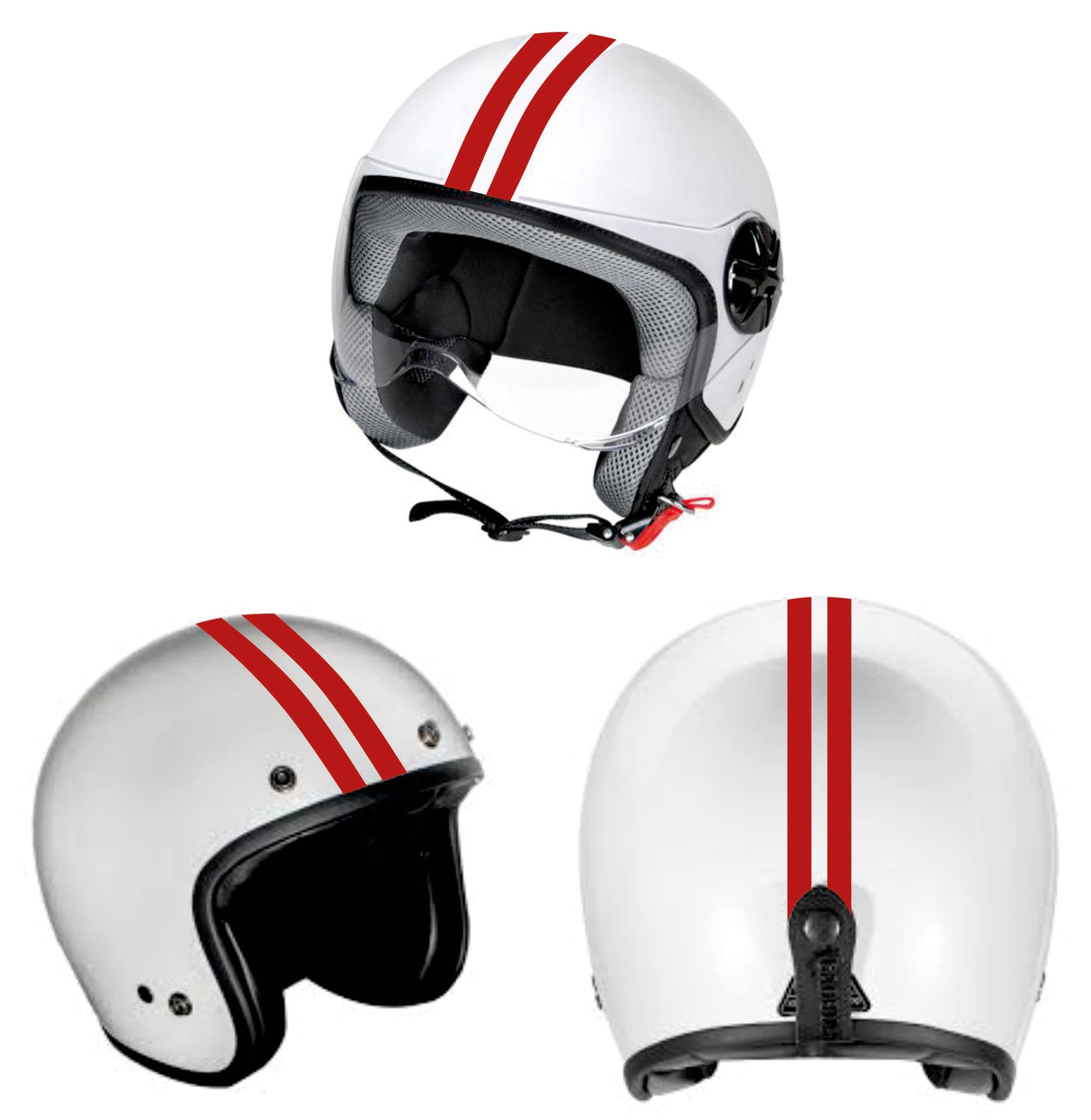 DualColorStampe Adesivi per casco moto motorino Helmet universale Stripes Strisce Design sportivo stickers STRISCIA DOPPIA adesiva C0065 a €12.99 solo da DualColorStampe