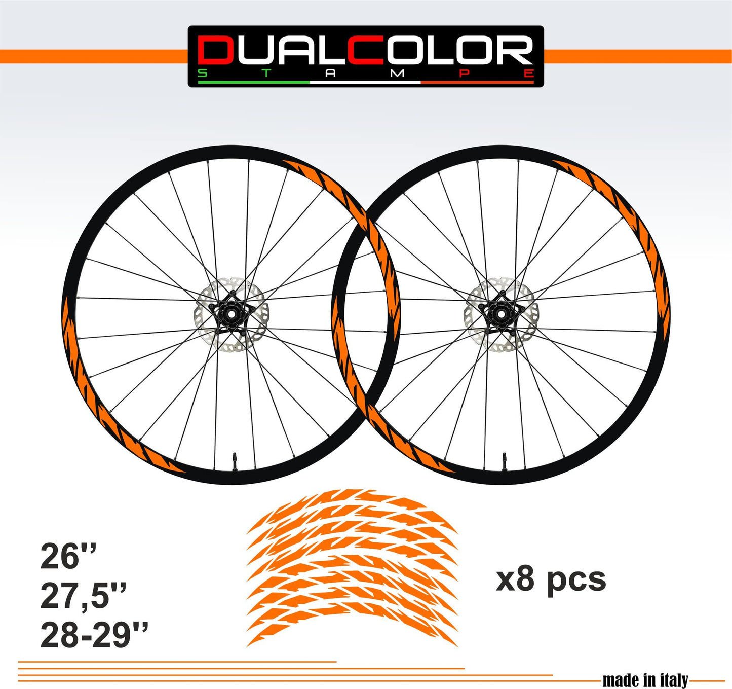 DualColorStampe Adesivi Compatibili con CUBE Cerchi Bici 26'' - 27,5'' - 28-29'' Pollici Ruota Bici MTB Bike Stickers Cerchi MTB B0062 a €15.99 solo da DualColorStampe