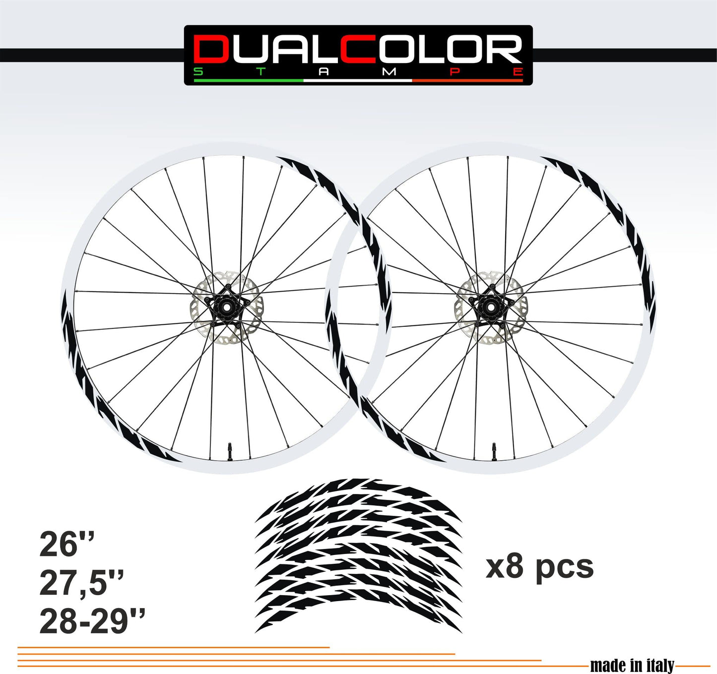 DualColorStampe Adesivi Compatibili con CUBE Cerchi Bici 26'' - 27,5'' - 28-29'' Pollici Ruota Bici MTB Bike Stickers Cerchi MTB B0062 a €15.99 solo da DualColorStampe