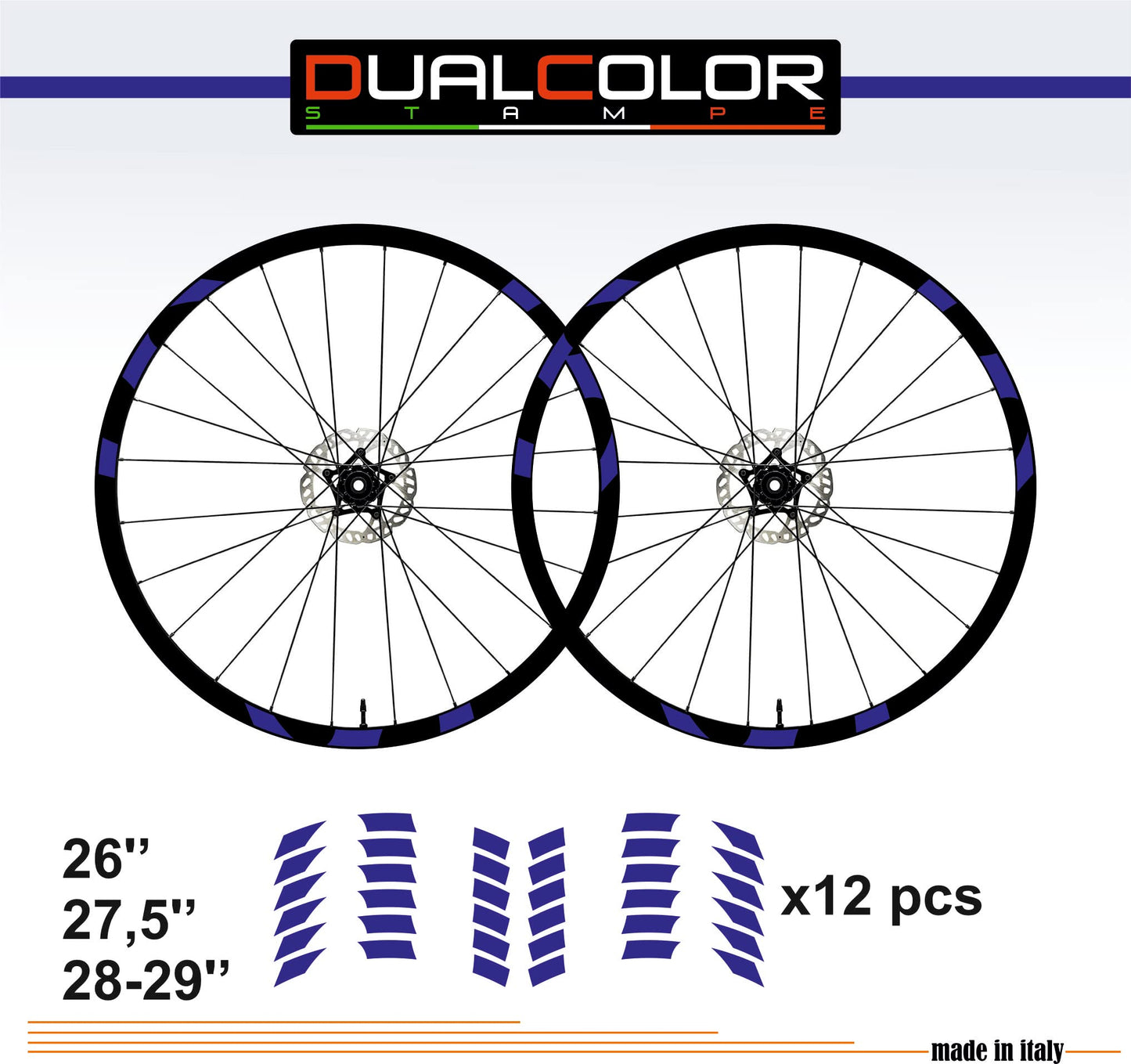 DualColorStampe Adesivi Cerchi Bici 26'' - 27,5'' - 28-29'' Pollici Ruota Bici MTB Bike Stickers Cerchi MTB B0060 a €10.00 solo da DualColorStampe