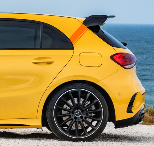 Adesivi Strisce Cerchi Per Mercedes-Benz AMG 18'' - Vinile Lucido Arancione, Durata 5-7 Anni - Foto 2