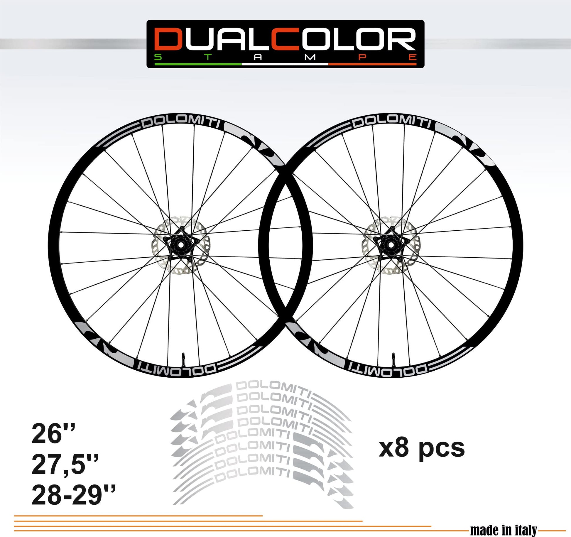 DualColorStampe Adesivi Cerchi Bici 26'' - 27,5'' - 28-29'' Pollici Ruota Bici MTB Bike Stickers Cerchi MTB B0059 a €10.00 solo da DualColorStampe