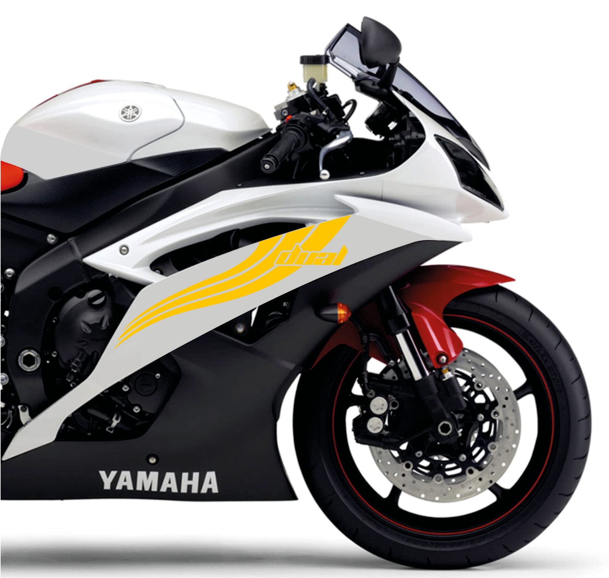 DualColorStampe Adesivi Compatibili con Yamaha R6 ANNO 2008 carena moto accessori stickers Motociclo colore a scelta DUAL COD.M0281 a €25.99 solo da DualColorStampe