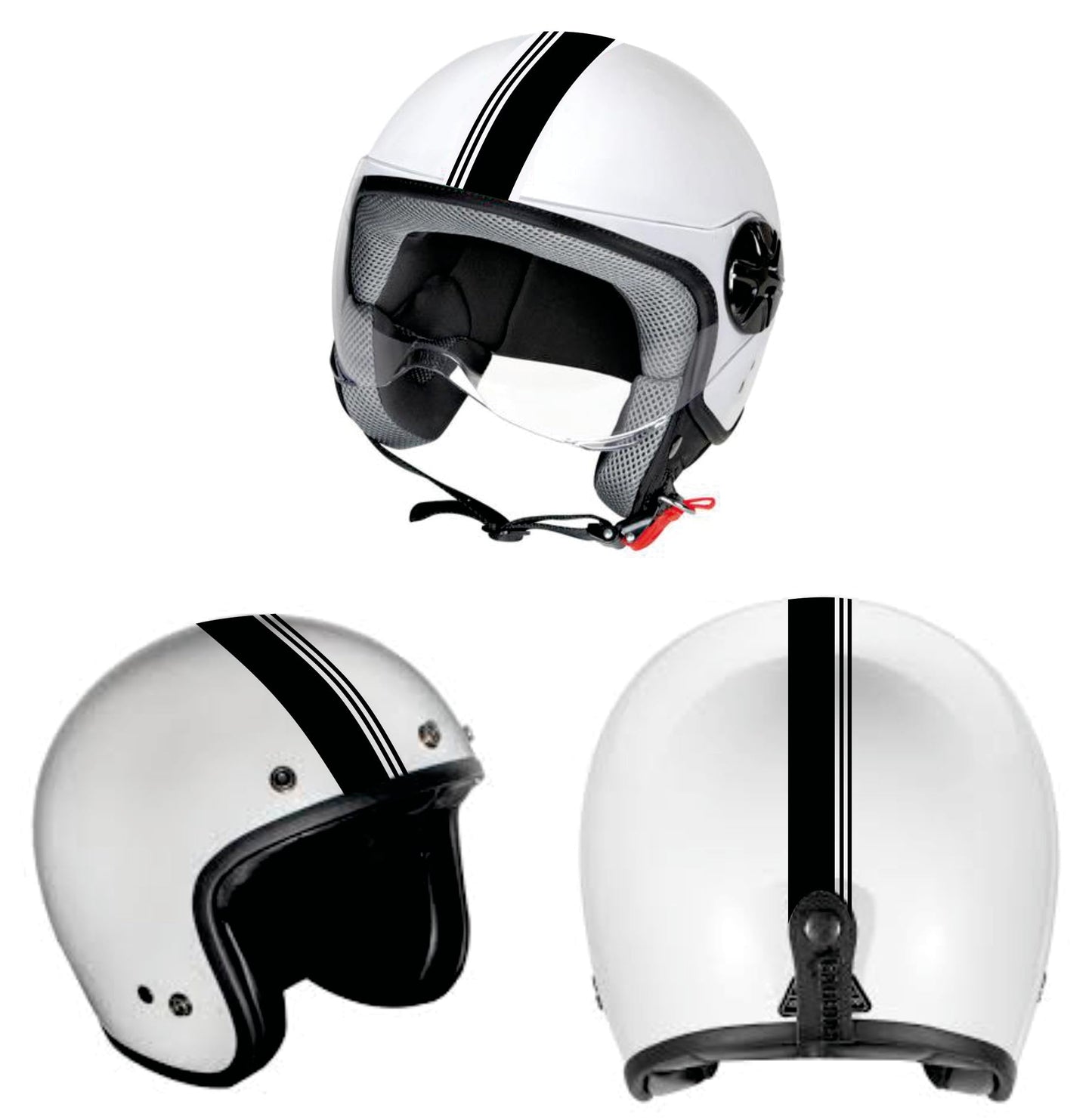 DualColorStampe Adesivi per casco moto motorino Helmet universale Stripes Strisce Design sportivo stickers STRISCIA TRIPLA adesiva C0066 a €12.99 solo da DualColorStampe