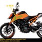 DualColorStampe Adesivi Compatibili con KTM DUKE 125 (2017-2020) DX-SX accessori stickers Motociclo COD.M0173 a €19.99 solo da DualColorStampe