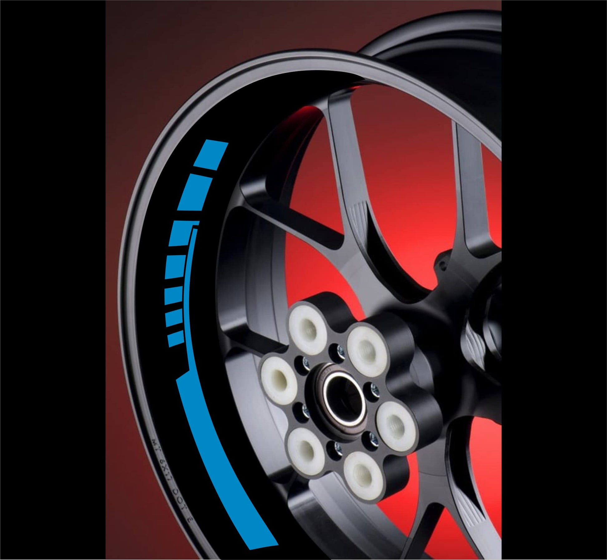DualColorStampe Adesivi interno cerchi moto 17 POLLICI Compatibili con Ducati Suzuki Kawasaki Triumph cerchioni gomme strisce COD.D0065 a €9.99 solo da DualColorStampe