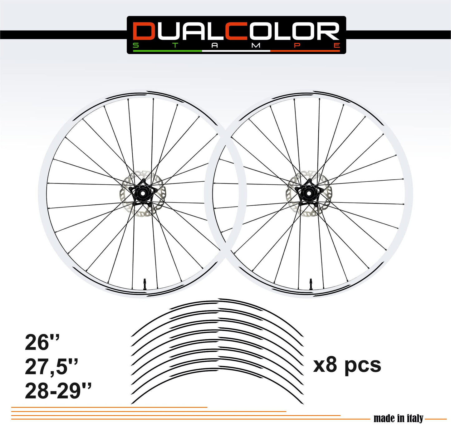 DualColorStampe Adesivi Cerchi Bici 26'' - 27,5'' - 28-29'' Pollici Ruota Bici MTB Bike Stickers Cerchi MTB accessori MTB B0043 a €10.00 solo da DualColorStampe